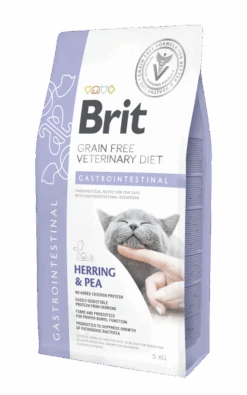 Brit Grain Free Veterinary Diet Cat Gastrointestinal Hareng Avec Pois 5kg