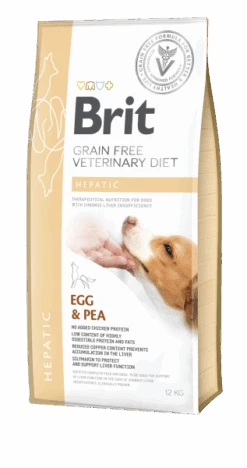 Brit Grain Free Veterinary Diet Dog Hepatic Oeufs Et Pois 2kg