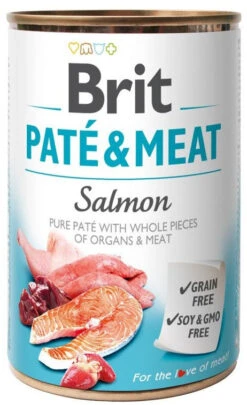Brit Pate & Meat Avec Du Saumon 400g X12