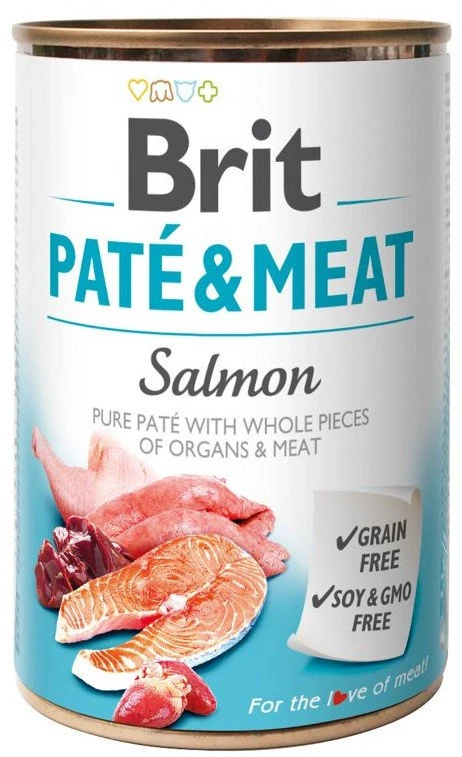 Brit Pate & Meat Avec Du Saumon 400g X12 3 Brit Pate & Meat Avec Du Saumon 400g X12