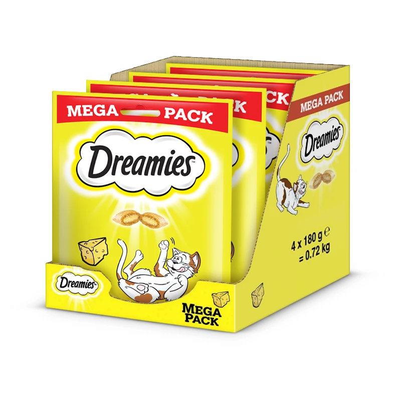 DREAMIES Friandises Au Fromage Pour Chats 4x180g 2 DREAMIES Friandises Au Fromage Pour Chats 4x180g