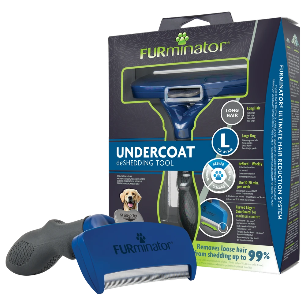 FURMINATOR Outil De Peignage Du Sous-poil Pour Chiens De Grandes Races à Poils Longs 3 FURMINATOR Outil De Peignage Du Sous-poil Pour Chiens De Grandes Races à Poils Longs