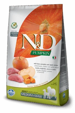 Farmina N&D Pumpkin Grain Free Canine Adult Medium&Maxi Boar&Apple 2,5kg