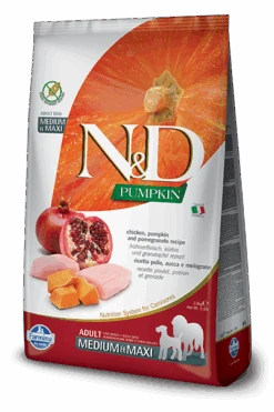 Farmina N&D Pumpkin Grain Free Canine Adult Medium&Maxi Chicken&Pomegranate 12kg