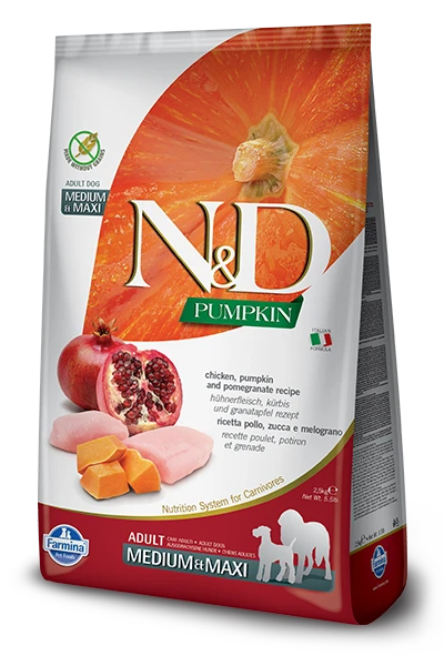 Farmina N&D Pumpkin Grain Free Canine Adult Medium&Maxi Chicken&Pomegranate 12kg 3 Farmina N&D Pumpkin Grain Free Canine Adult Medium&Maxi Chicken&Pomegranate 12kg
