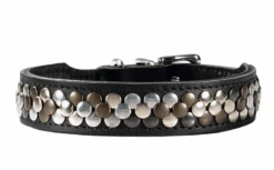 Hunter Arizona Collier Pour Chien En Cuir De Vachette Noir 32 Cm