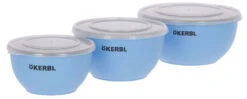 KERBL Ensemble De Bols En Acier Inoxydable Avec Couvercles