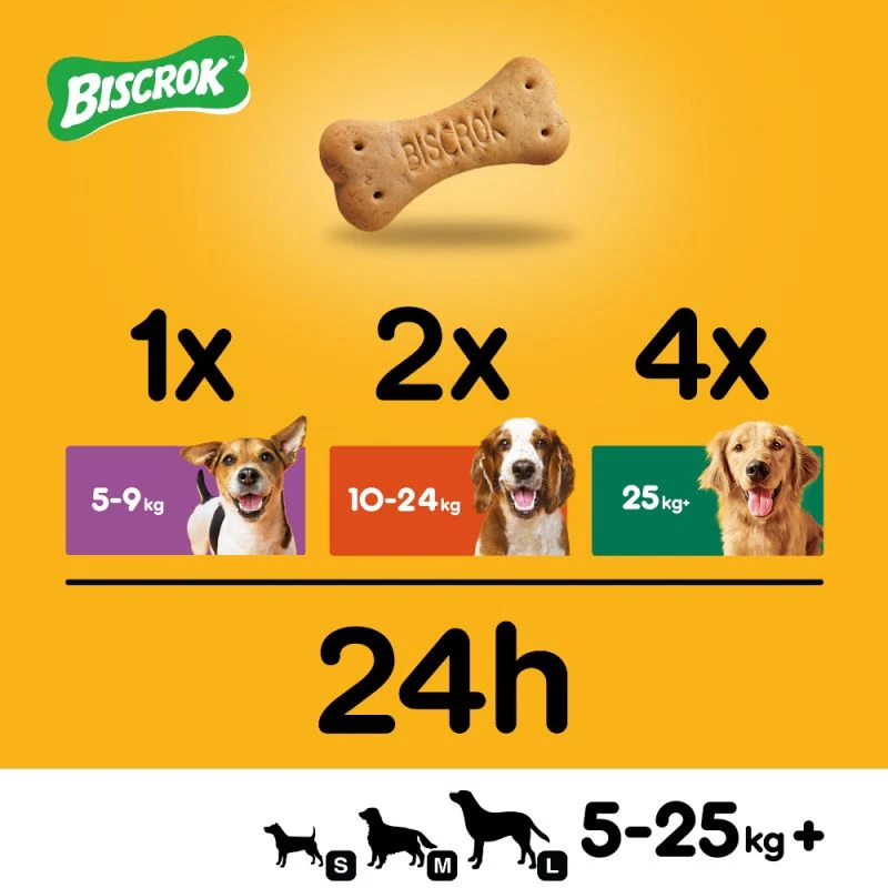 Pedigree Biscrok Biscuits Pour Chiens Adultes Sous Forme De Petits Os Avec De L'agneau, Du Poulet Et Du Bœuf 200g 6 Pedigree Biscrok Biscuits Pour Chiens Adultes Sous Forme De Petits Os Avec De L'agneau, Du Poulet Et Du Bœuf 200g – Image 4