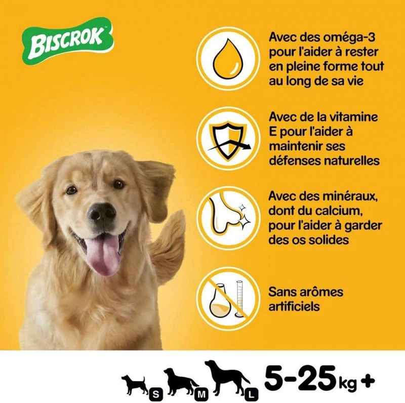 Pedigree Biscrok Biscuits Pour Chiens Adultes Sous Forme De Petits Os Avec De L'agneau, Du Poulet Et Du Bœuf 200g X2 4 Pedigree Biscrok Biscuits Pour Chiens Adultes Sous Forme De Petits Os Avec De L'agneau, Du Poulet Et Du Bœuf 200g X2 – Image 2