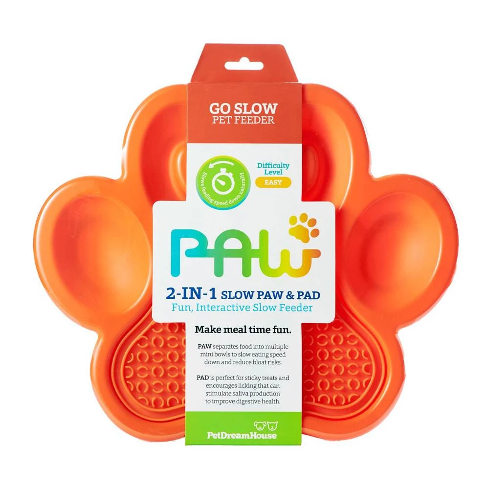 Pet Dream House 2-in-1 Slow Feeding Bowl Orange Eas 3 Pet Dream House 2-in-1 Slow Feeding Bowl Orange Eas