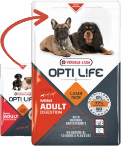 Versele-Laga Opti Life Adult Digestion Mini à L'agneau Et Au Riz 2.5kg