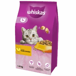 WHISKAS Adult 1.4 Kg - Aliment Complet Sec Pour Chats Adultes, Avec Du Poulet Délicieux